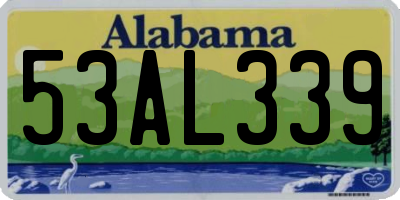 AL license plate 53AL339