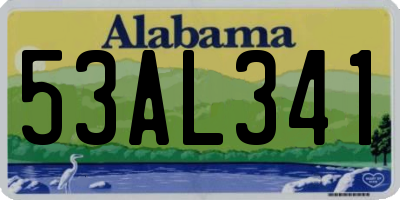 AL license plate 53AL341