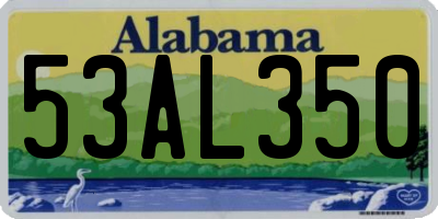 AL license plate 53AL350