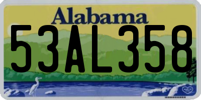 AL license plate 53AL358