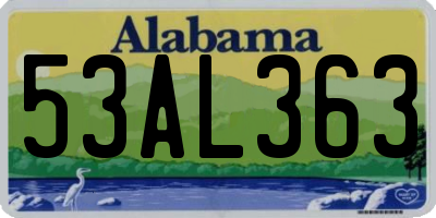 AL license plate 53AL363