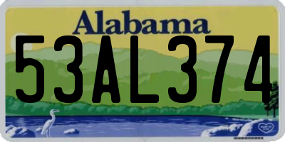 AL license plate 53AL374