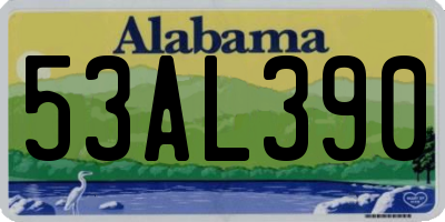 AL license plate 53AL390