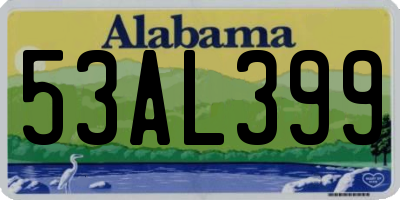 AL license plate 53AL399