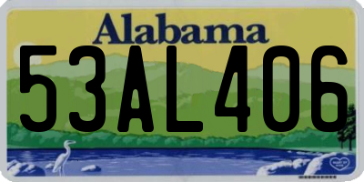 AL license plate 53AL406