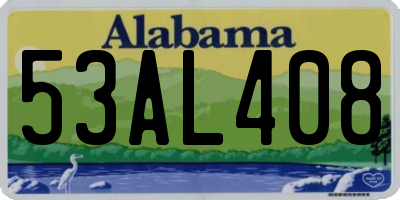 AL license plate 53AL408