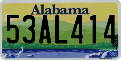 AL license plate 53AL414