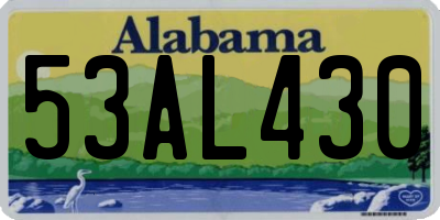 AL license plate 53AL430