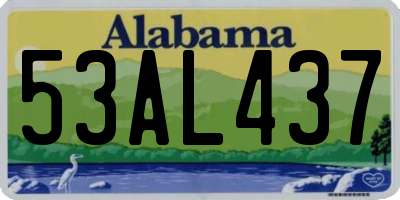 AL license plate 53AL437