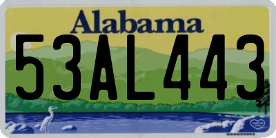 AL license plate 53AL443