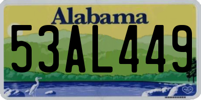 AL license plate 53AL449