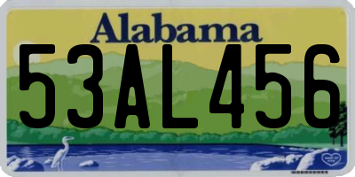 AL license plate 53AL456