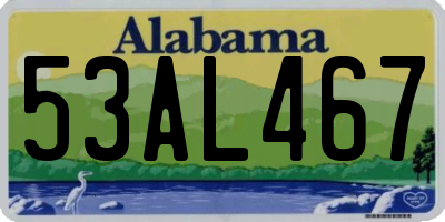 AL license plate 53AL467
