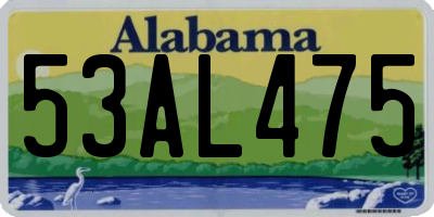 AL license plate 53AL475