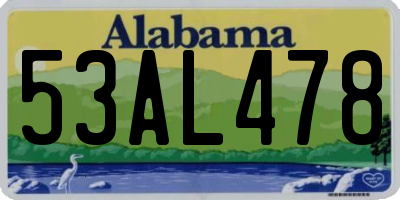 AL license plate 53AL478