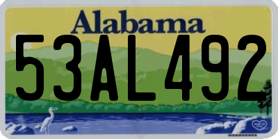 AL license plate 53AL492