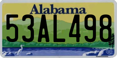 AL license plate 53AL498