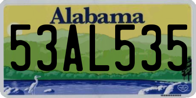 AL license plate 53AL535