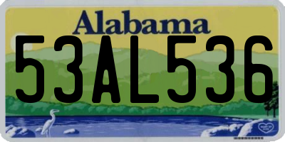 AL license plate 53AL536