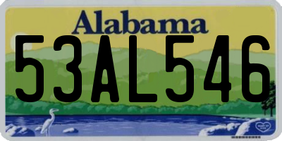 AL license plate 53AL546