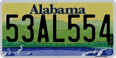 AL license plate 53AL554