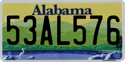 AL license plate 53AL576