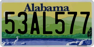 AL license plate 53AL577