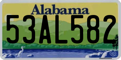 AL license plate 53AL582