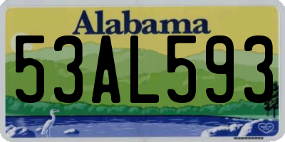 AL license plate 53AL593