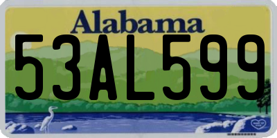 AL license plate 53AL599