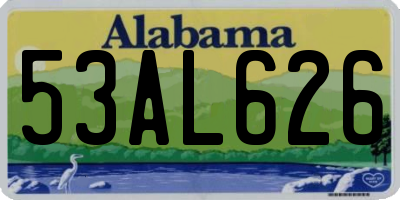 AL license plate 53AL626