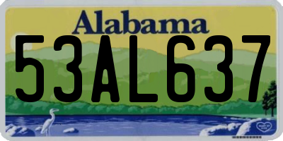 AL license plate 53AL637