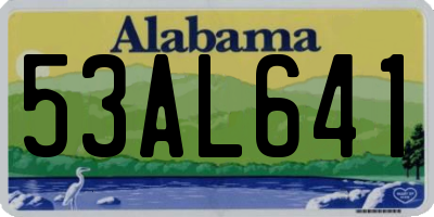 AL license plate 53AL641