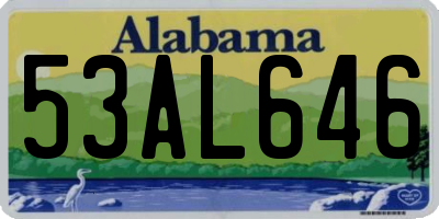 AL license plate 53AL646