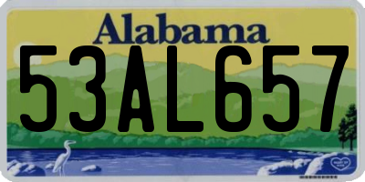 AL license plate 53AL657
