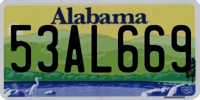 AL license plate 53AL669