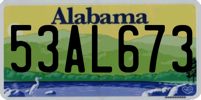 AL license plate 53AL673