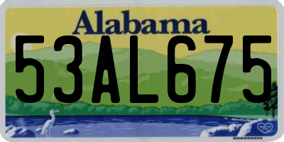 AL license plate 53AL675