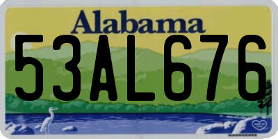 AL license plate 53AL676