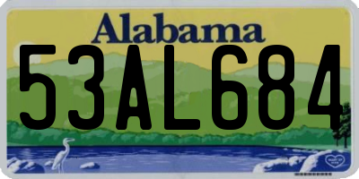 AL license plate 53AL684