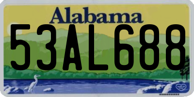 AL license plate 53AL688