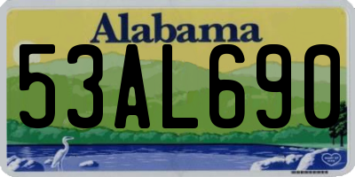 AL license plate 53AL690