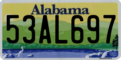 AL license plate 53AL697