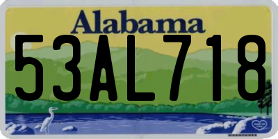 AL license plate 53AL718