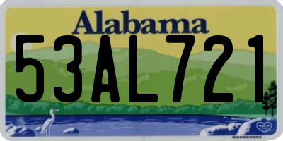 AL license plate 53AL721
