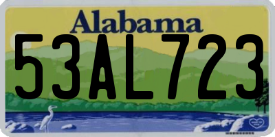 AL license plate 53AL723