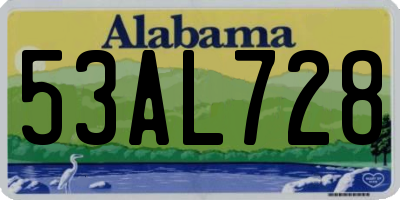 AL license plate 53AL728
