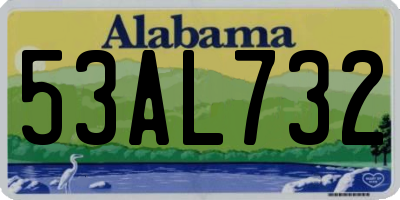 AL license plate 53AL732
