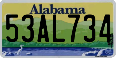 AL license plate 53AL734