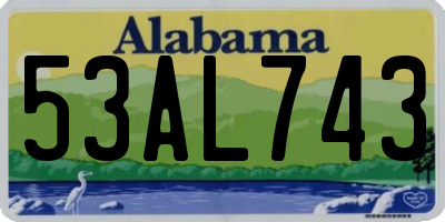 AL license plate 53AL743